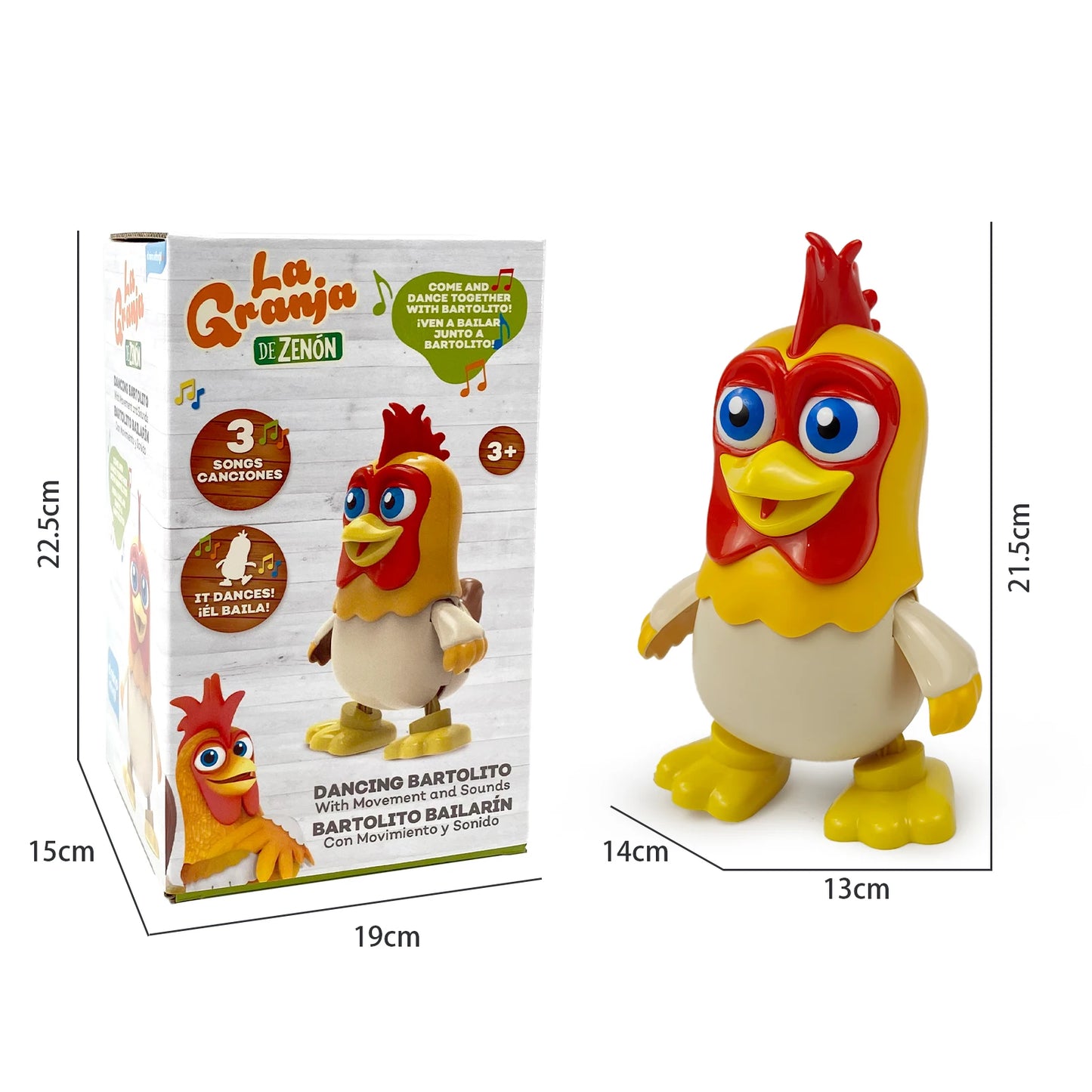 La Granja de Zenon Dancing Chicken Bartolito Toddler Toy with Music