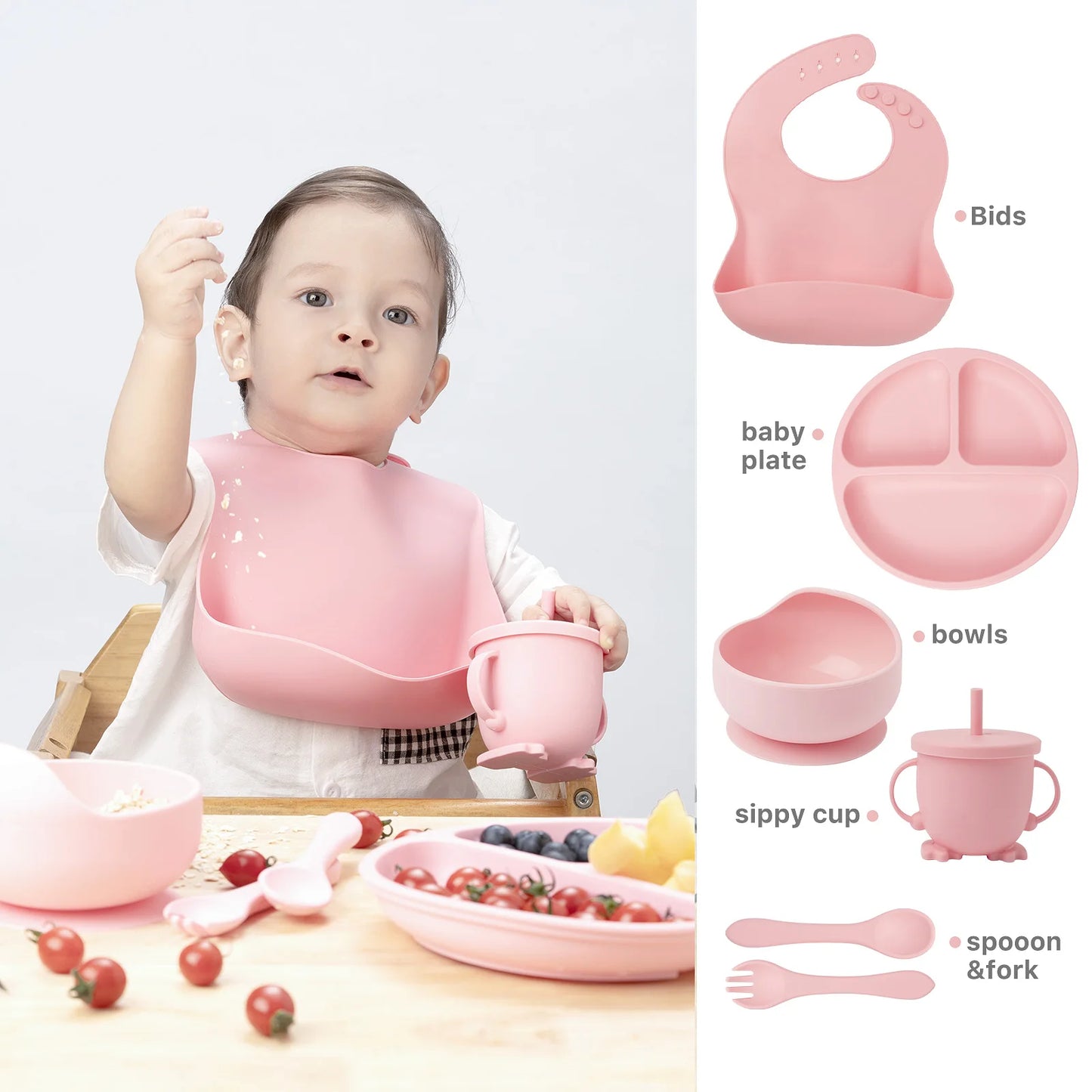 Silicone Baby Tableware Set