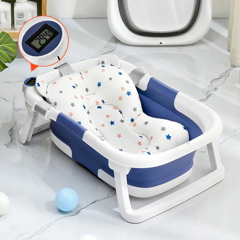 Folding Portable Baby Bath Tub with Temperature Sensing