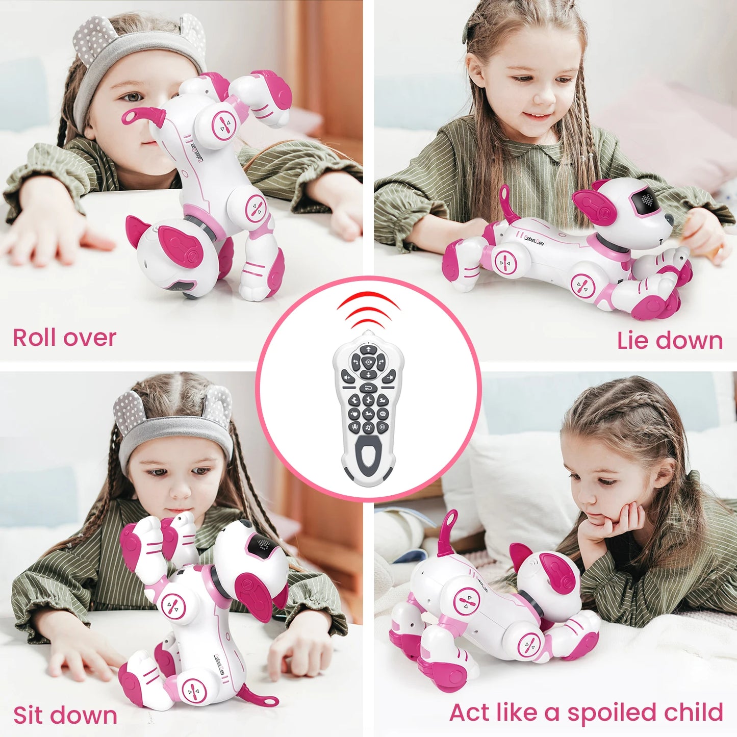 RC Electronic Dog Stunt Walking Dancing Toy - Intelligent Remote Control Pet for Children