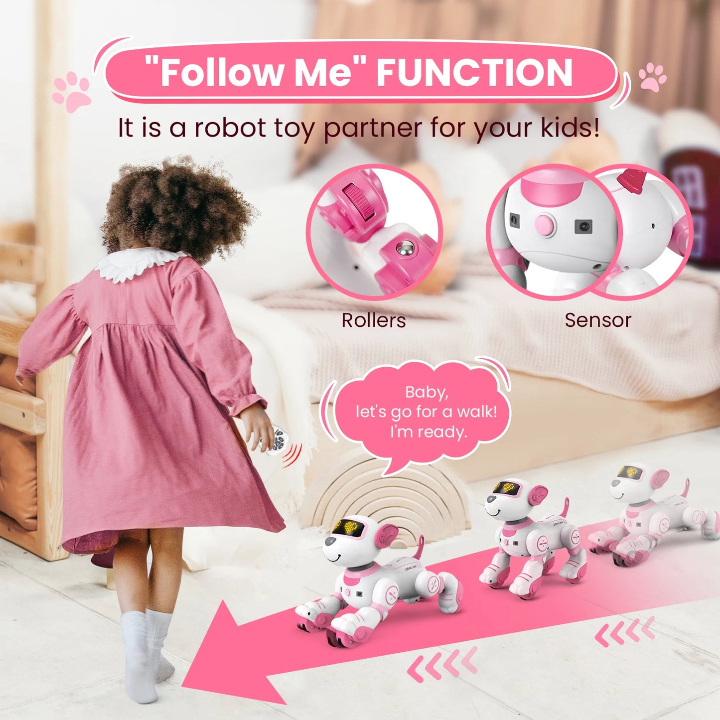 RC Electronic Dog Stunt Walking Dancing Toy - Intelligent Remote Control Pet for Children