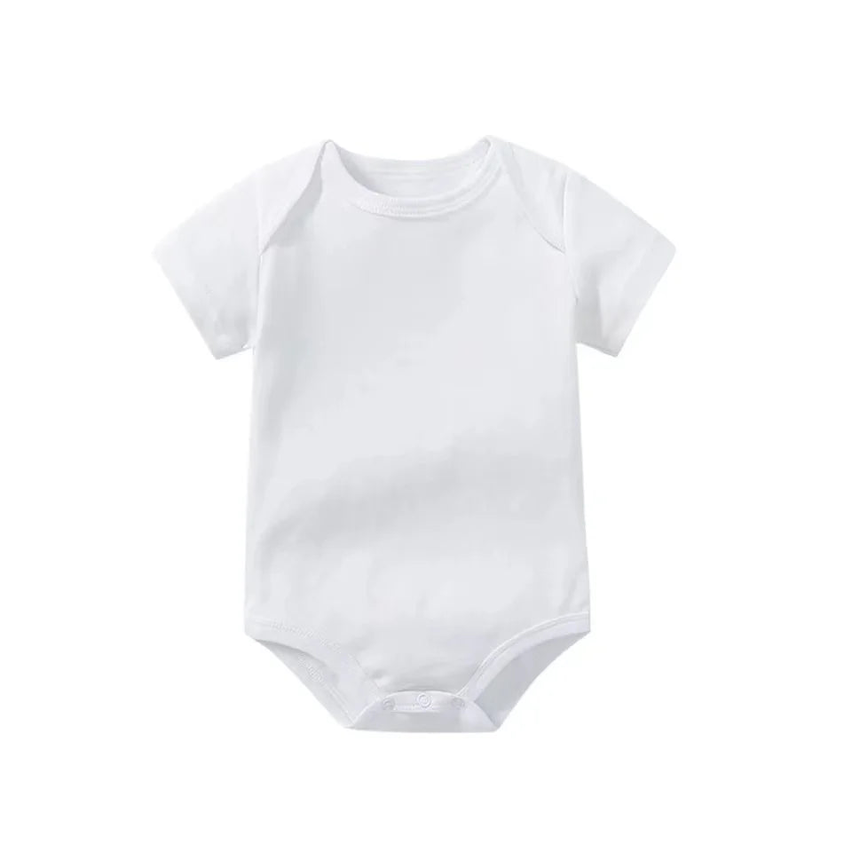 Pure White Cotton Newborn Romper Set - 3PCS/5PCS