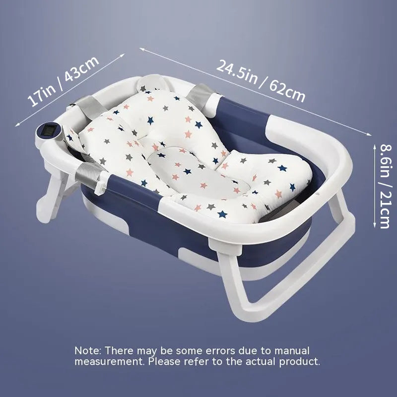 Folding Portable Baby Bath Tub with Temperature Sensing