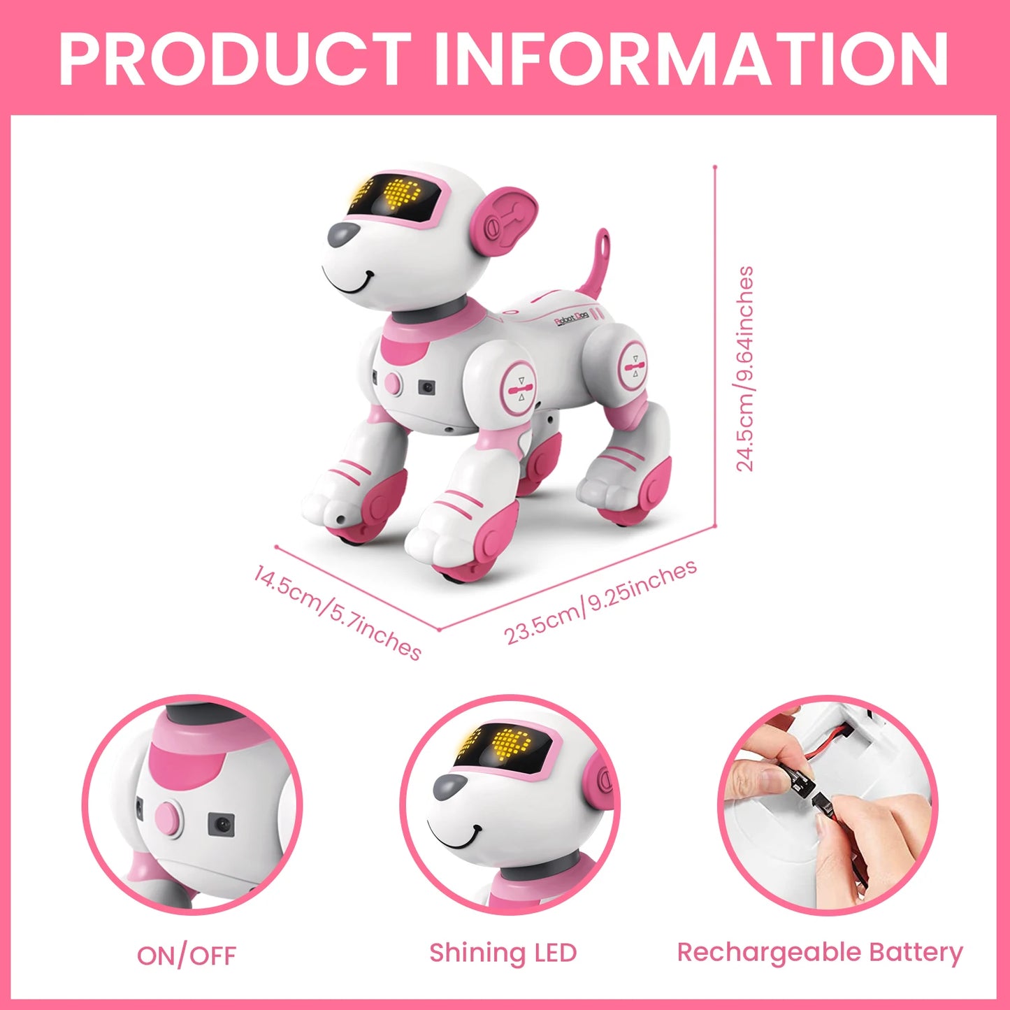 RC Electronic Dog Stunt Walking Dancing Toy - Intelligent Remote Control Pet for Children