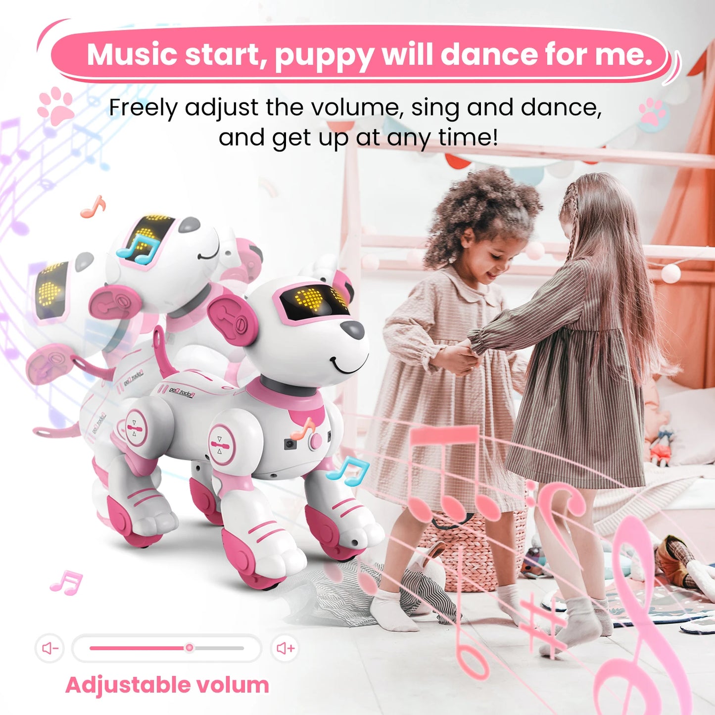 RC Electronic Dog Stunt Walking Dancing Toy - Intelligent Remote Control Pet for Children