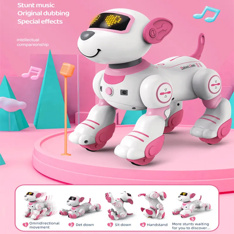 RC Electronic Dog Stunt Walking Dancing Toy - Intelligent Remote Control Pet for Children