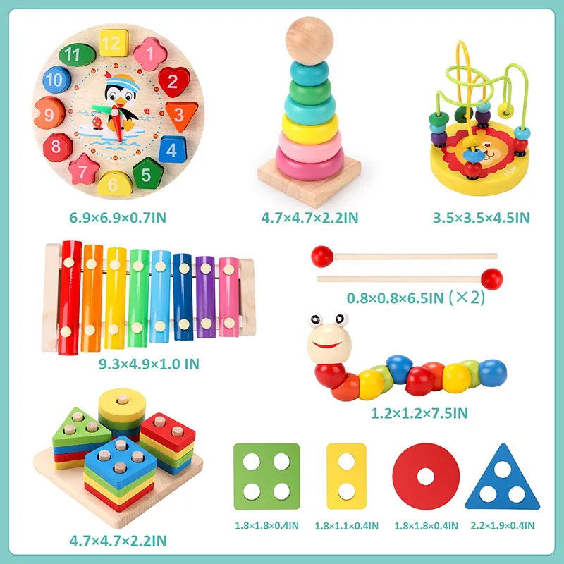 5-6pcs/set Wooden Baby Development Toy for Babies